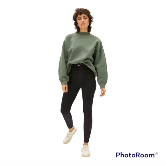 Everlane Black High rise Skinny Jeans; size 24 - Picture 1 of 6